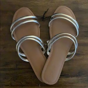 JCrew Gold Sandals
